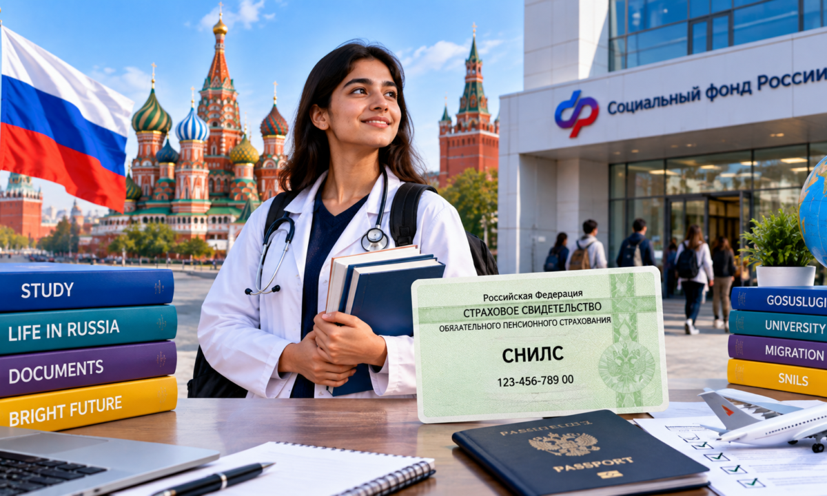 SNILS in Russia for Indian MBBS students with passport and medical study documents