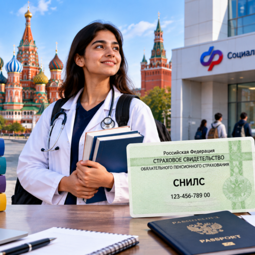 SNILS in Russia for Indian MBBS students with passport and medical study documents