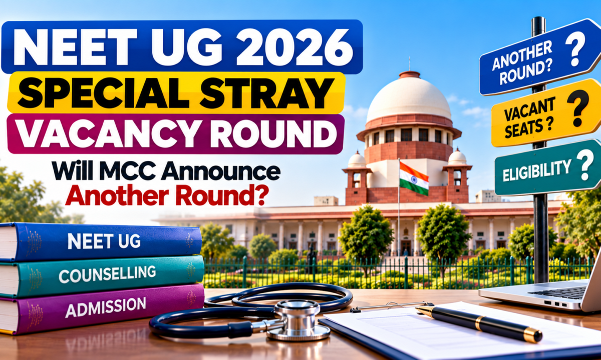 NEET UG 2026 special stray vacancy round and MCC counselling update